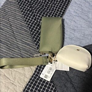 Stylish Olive and Cream Crossbody Bag